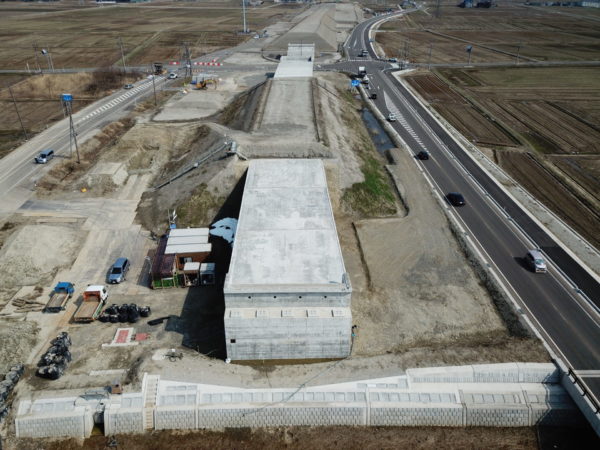 上沼道戸野目川橋軽量盛土工事 写真