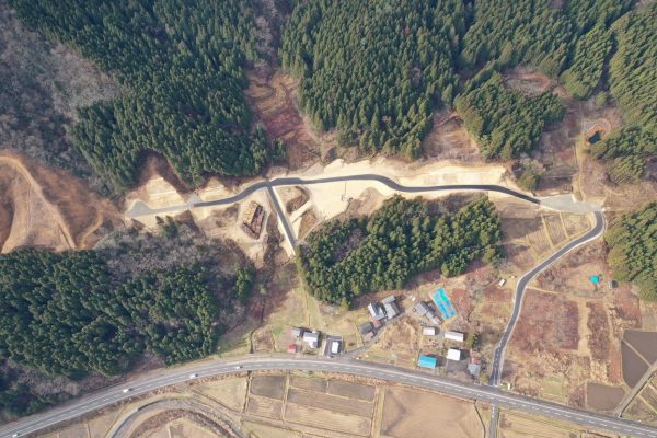 朝日温海道路　大須戸地区道路その1工事 写真