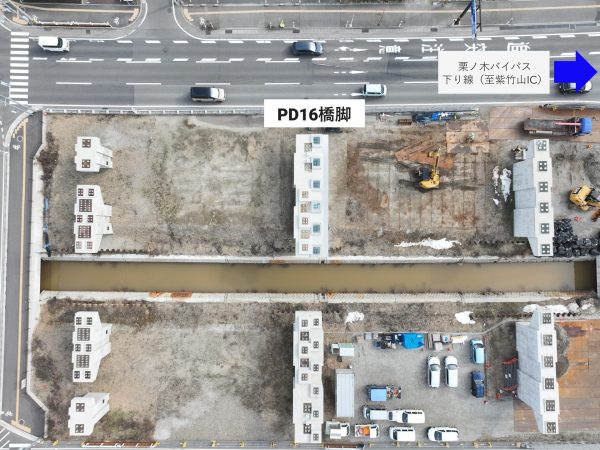 栗ノ木道路　栗ノ木高架橋下部（上り・Ｐ２８－２９）工事 写真