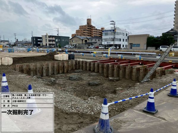 栗ノ木道路　栗ノ木高架橋下部（下り・Ｐ２１－２２）工事 写真