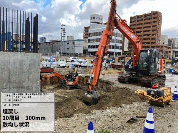 栗ノ木道路　栗ノ木高架橋下部（下り・Ｐ２１－２２）工事 写真