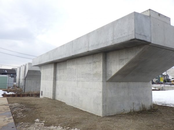 栗ノ木道路　栗ノ木高架橋下部（上り・Ｐ２８－２９）工事 写真