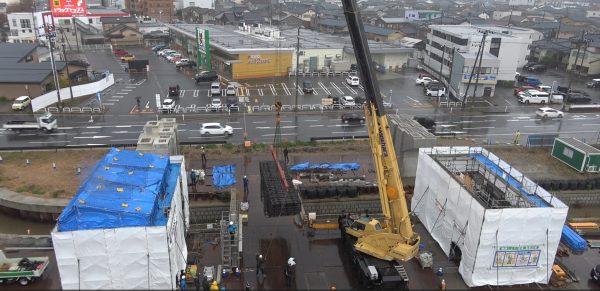 栗ノ木道路　栗ノ木高架橋下部（上り・Ｐ２８－２９）工事 写真