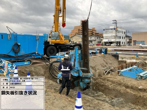 栗ノ木道路　栗ノ木高架橋下部（下り・Ｐ２１－２２）工事 写真