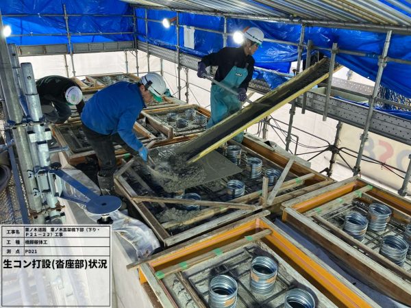 栗ノ木道路　栗ノ木高架橋下部（下り・Ｐ２１－２２）工事 写真