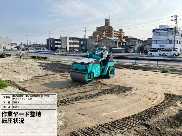 栗ノ木道路　栗ノ木高架橋下部（下り・Ｐ２１－２２）工事 写真