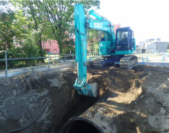 新潟処理場　分水槽撤去工事 写真